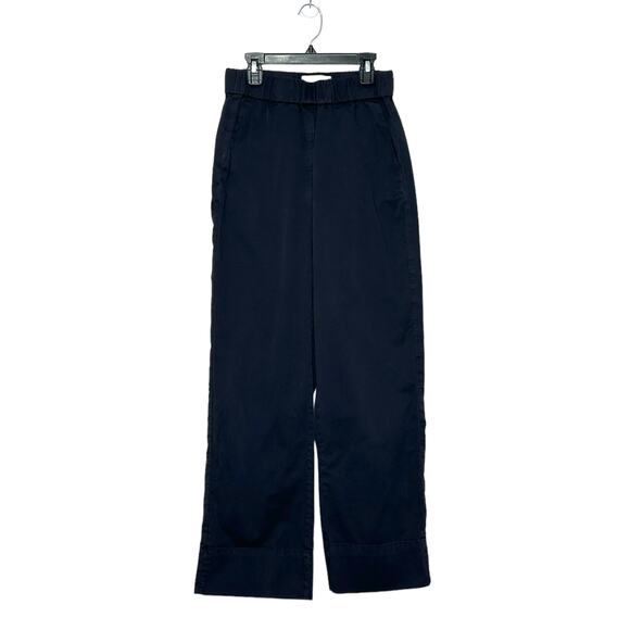 Everlane black straight wider legs  pull on pants size 0 - Picture 6 of 10